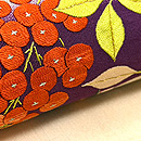 竹梅南天文様綴れに刺繍の名古屋帯 質感・風合