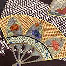 扇面に押し絵、刺繍文様の名古屋帯 質感・風合