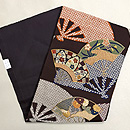 疋田の扇面文に刺繍の名古屋帯　帯裏