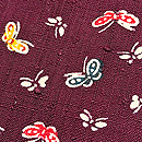 縦節紬小蝶文様の名古屋帯 浦野理一作 質感・風合