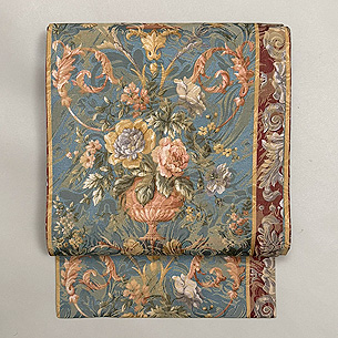 バラ文様アール・ヌーヴォーの名古屋帯