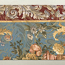 バラ文様アール・ヌーヴォーの名古屋帯 前柄