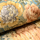 バラ文様アール・ヌーヴォーの名古屋帯 質感・風合