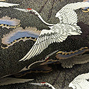 飛鶴文様の名古屋帯　質感・風合