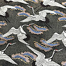 飛鶴文様の名古屋帯　質感・風合