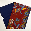 洋花文様バティックの名古屋帯 帯裏