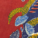 洋花文様バティックの名古屋帯 質感・風合