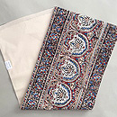 白地インド更紗の名古屋帯　帯裏