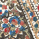 白地インド更紗の名古屋帯　質感・風合