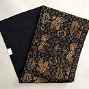 ジャワ更紗クルック黒の名古屋帯　帯裏