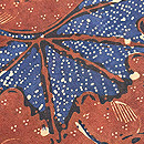 ジャワ島クルック地方海老茶の名古屋帯　質感・風合