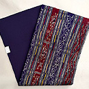 ラオス赤と紫の名古屋帯　帯裏