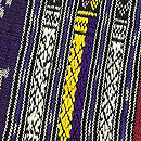 ラオス赤と紫の名古屋帯　質感・風合