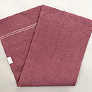 縦節紬梅紫の名古屋帯 浦野理一作　帯裏