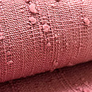 縦節紬梅紫の名古屋帯 浦野理一作　質感・風合