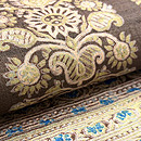 サリー崩し茶タッサーシルクの名古屋帯 質感・風合