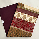 インド布の接ぎ名古屋帯　帯裏