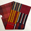 赤縞の継ぎ名古屋帯　帯裏