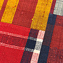 赤縞の継ぎ名古屋帯　質感・風合