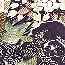 牡丹に鯉文様の江戸寄せ裂名古屋帯 質感・風合