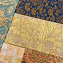 桜に松江戸裂の寄せ名古屋帯　質感・風合