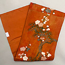 江戸衣裳解き紅花染めの名古屋帯 帯裏