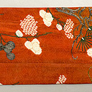 江戸衣裳解き紅花染めの名古屋帯 前柄