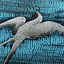 絞りに燕の名古屋帯 質感・風合