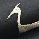 猫柳に白鷺の刺繍昼夜帯　質感・風合