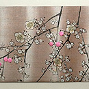 暈しに梅の名古屋帯 前柄