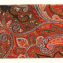 黒地カシミールの名古屋帯 前柄