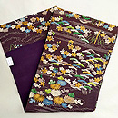 紫紺染め江戸裂の名古屋帯 帯裏