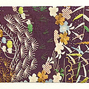 紫紺染め江戸裂の名古屋帯 前柄