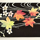 光琳水に花筏の染め名古屋帯　前柄