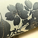 地紙文様の染め名古屋帯　質感・風合