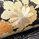 山門に柴垣文の名古屋帯　質感・風合