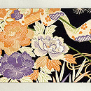 御所車文の名古屋帯　前柄