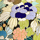 牡丹に枝垂れ桜文様の名古屋帯　質感・風合