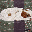 奴凧と眠り犬の付下　質感・風合