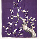 梅にウグイス色留袖　上前