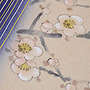 滝縞に梅枝の小紋　質感・風合