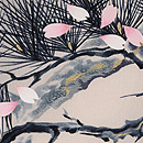 老松に桜吹雪訪問着　質感・風合