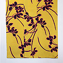 黄色地春蘭の小紋　上前