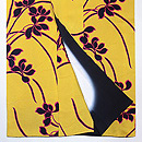 黄色地春蘭の小紋　上前