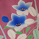 ピンク地虫かごの付下　質感・風合