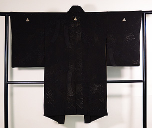 蜘蛛の巣に萩文様単衣羽織