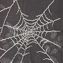 蜘蛛の巣に萩文様単衣羽織　質感・風合