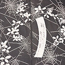 蜘蛛の巣に萩文様単衣羽織　質感・風合