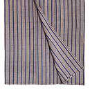 ざざんざ織 縹色縦縞の単衣　上前