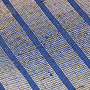 ざざんざ織 縹色縦縞の単衣　質感・風合